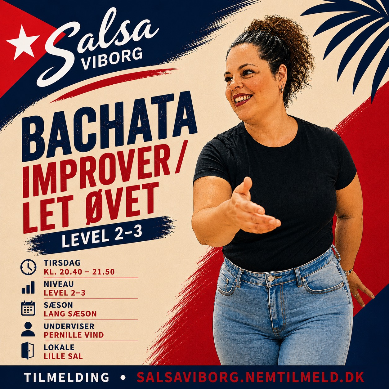 Bachata Improver og let Ã¸vet Level 2/3 med Pernille Vind